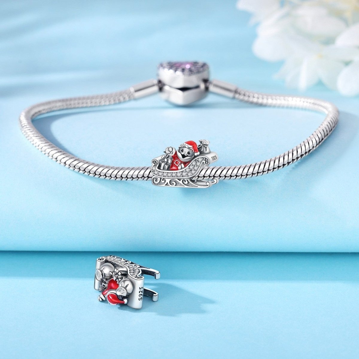 Liora Atelier Santa’s Christmas Sparkling Sleigh Charm