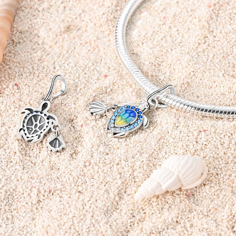Liora Atelier Sea Turtle & Sea Shell Dangle Charm
