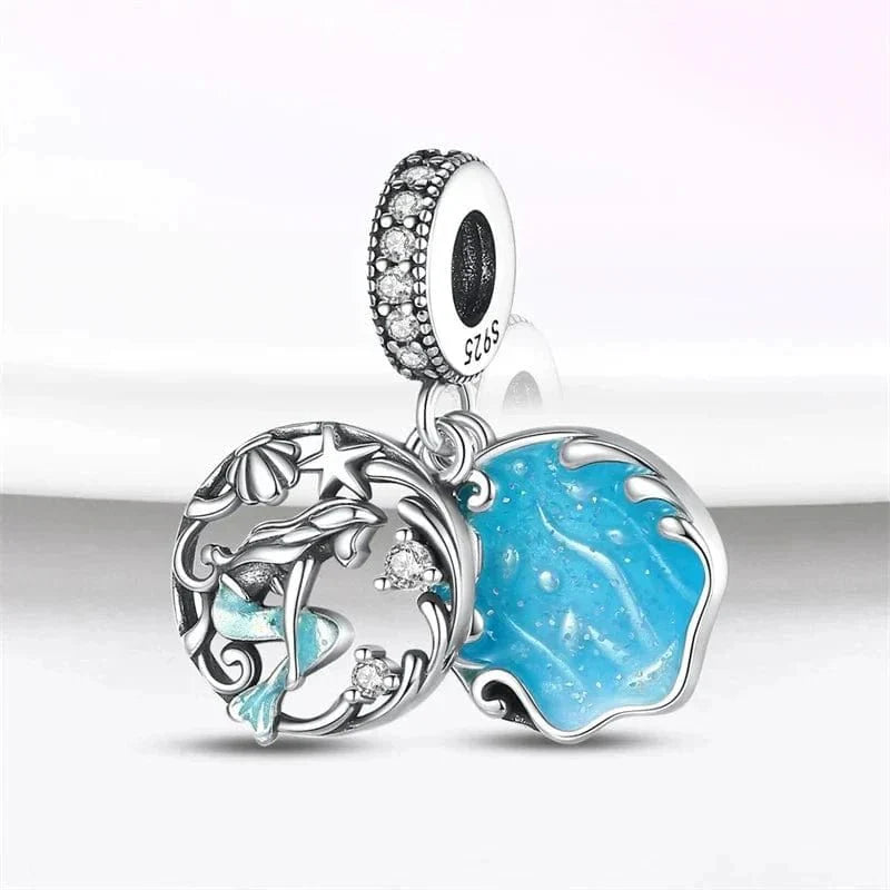 Liora Atelier Shimmering Ocean Blue Mermaid Charm