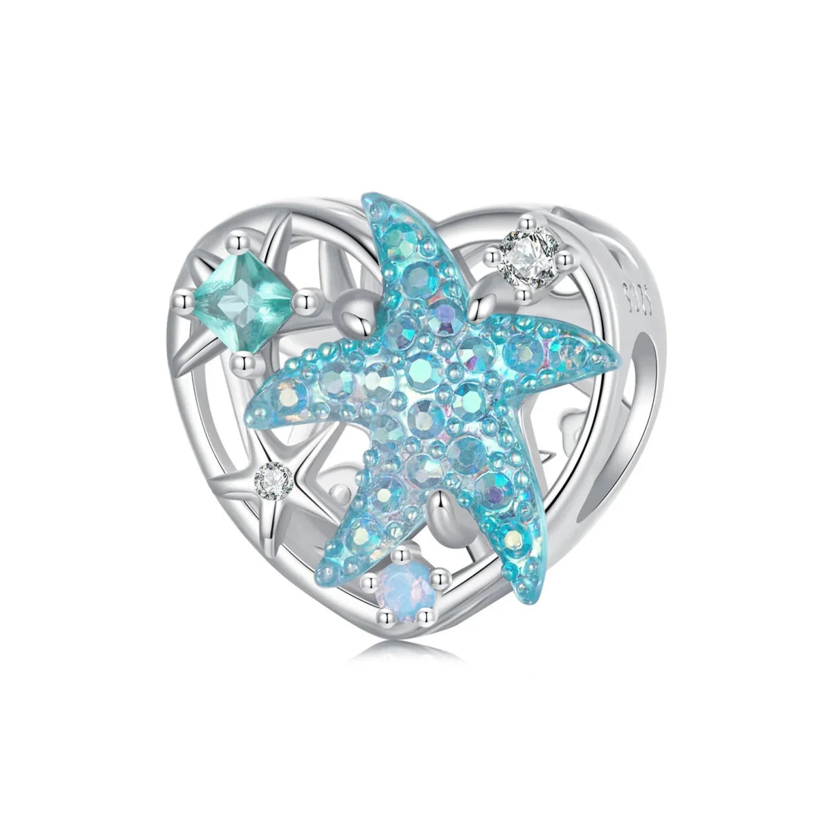 Liora Atelier Shimmering Starfish & Ocean Heart Charm