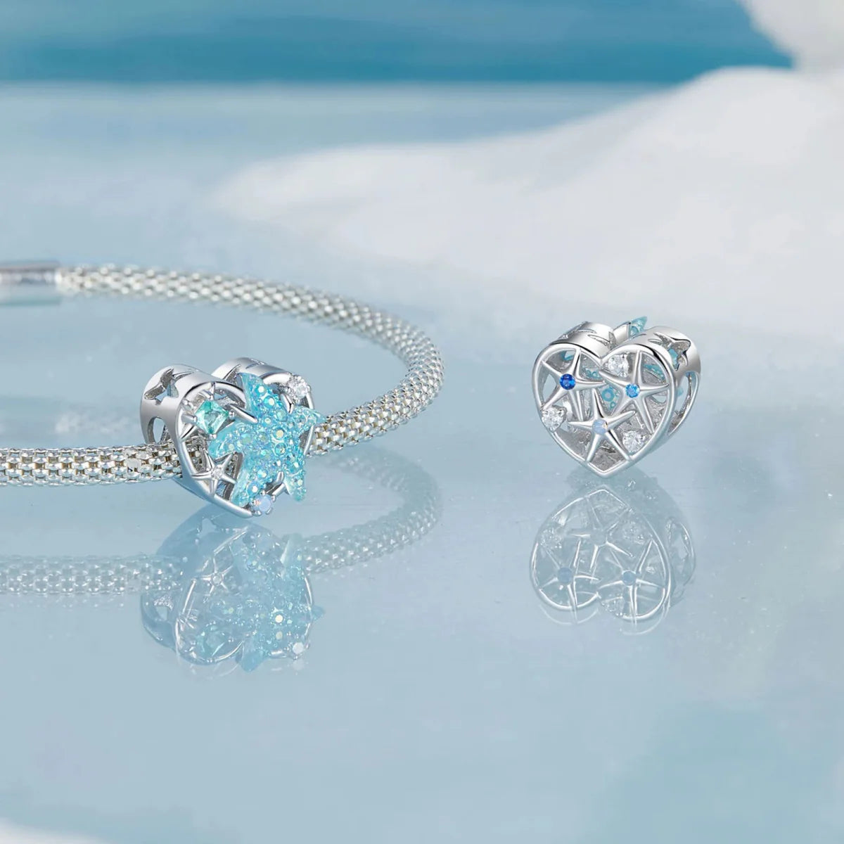Liora Atelier Shimmering Starfish & Ocean Heart Charm