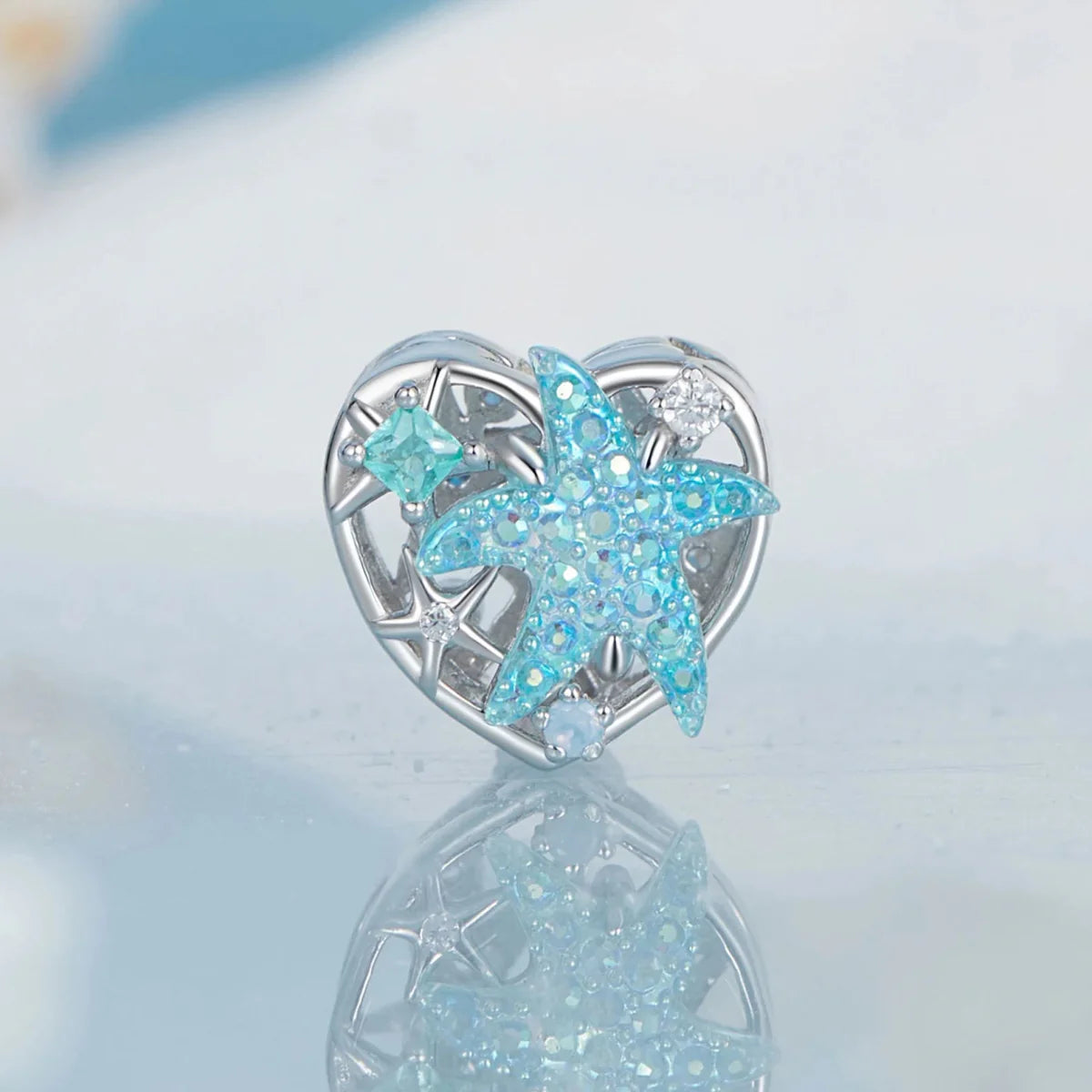 Liora Atelier Shimmering Starfish & Ocean Heart Charm
