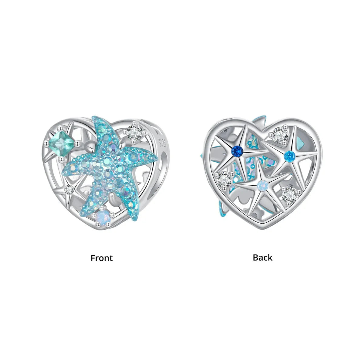 Liora Atelier Shimmering Starfish & Ocean Heart Charm