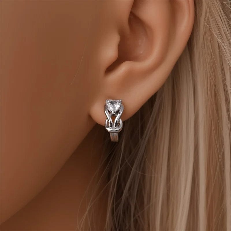 Liora Atelier Silver Infinity Hoop Earrings