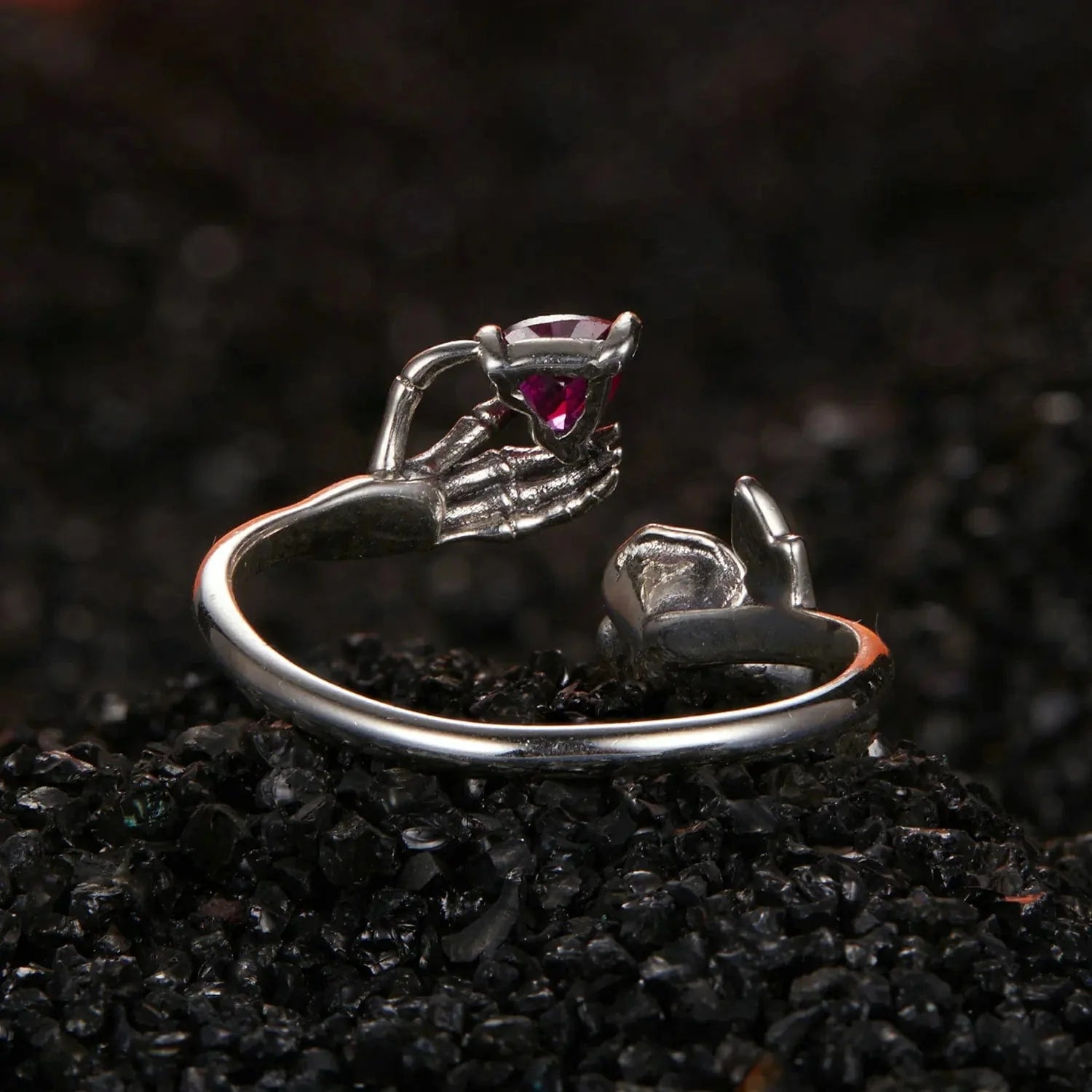 Liora Atelier Skeleton Hand & Rose Ring