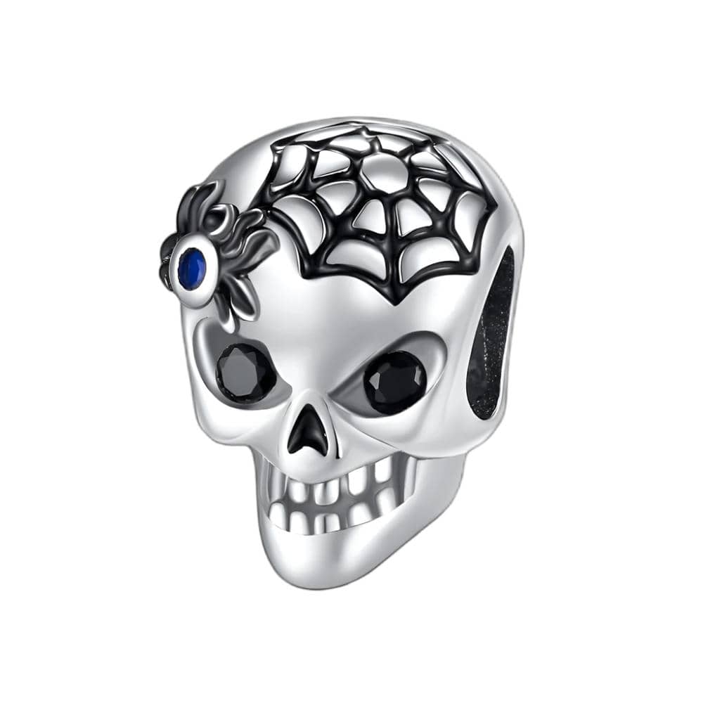 Liora Atelier Skull Charm with Spider Web