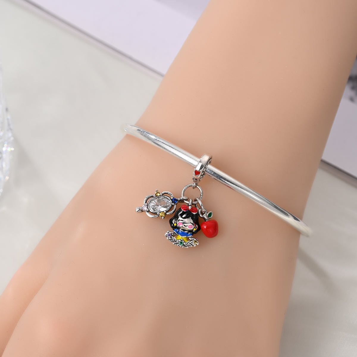 Liora Atelier Snow White with Apple, Mirror, & Flower Dangle Charm