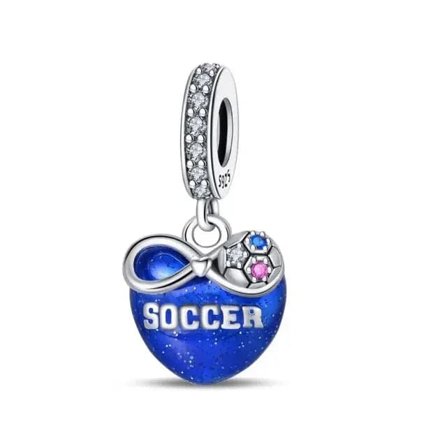 Liora Atelier Soccer Forever Heart Dangle Charm