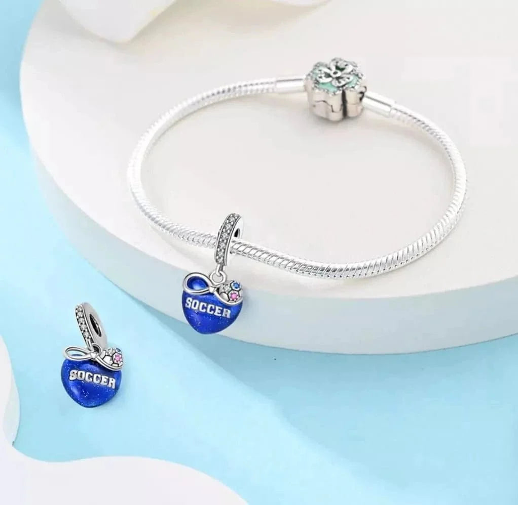 Liora Atelier Soccer Forever Heart Dangle Charm