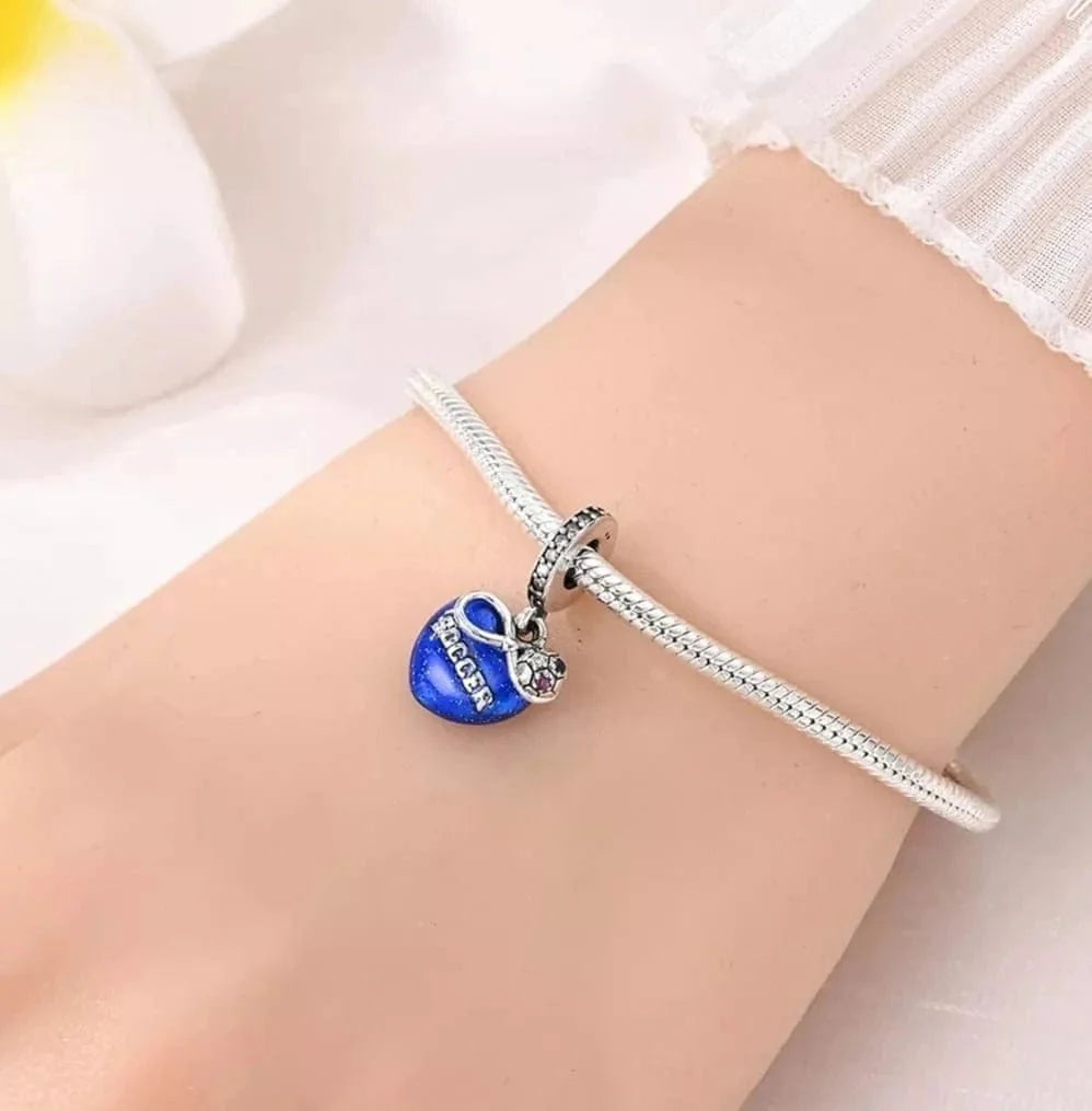 Liora Atelier Soccer Forever Heart Dangle Charm