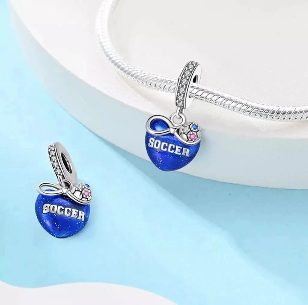 Liora Atelier Soccer Forever Heart Dangle Charm