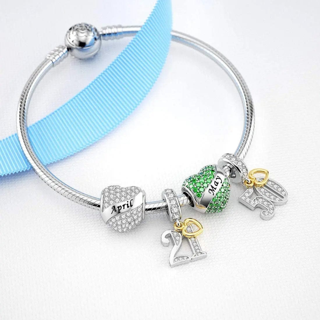 Liora Atelier Sparkling Birthstone Heart Charms