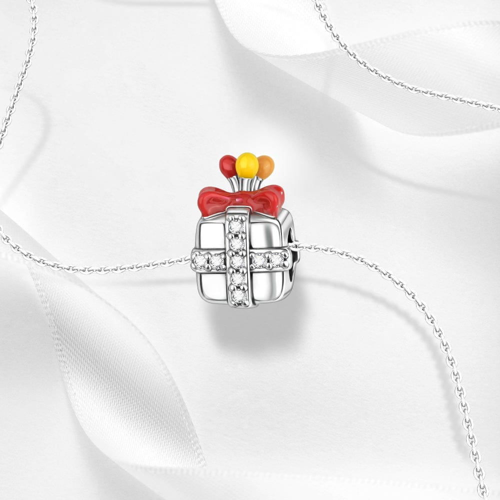 Liora Atelier Sparkling Gift Box Charm with Festive Bow