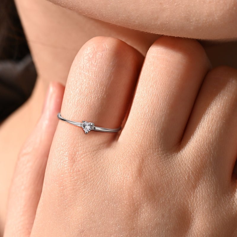 Liora Atelier Sparkling Heart Solitaire Ring