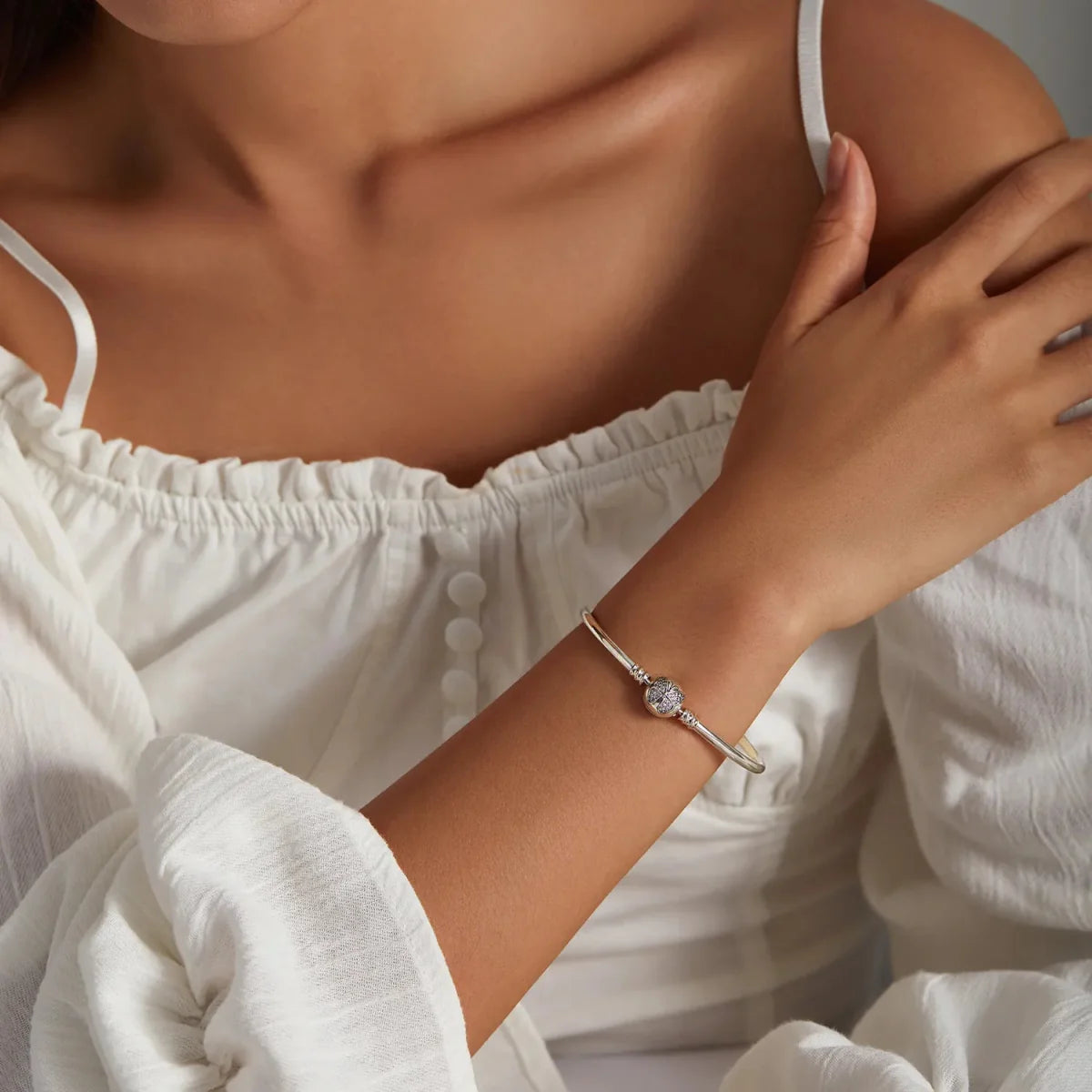 Liora Atelier Sparkling Pavé Butterfly Bangle