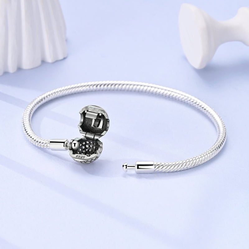 Liora Atelier Sparkling Pink Heart Charm Bracelet