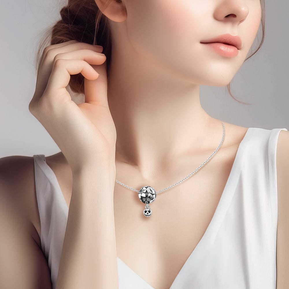 Liora Atelier Spooky Haunted House and Pumpkin Halloween Charm