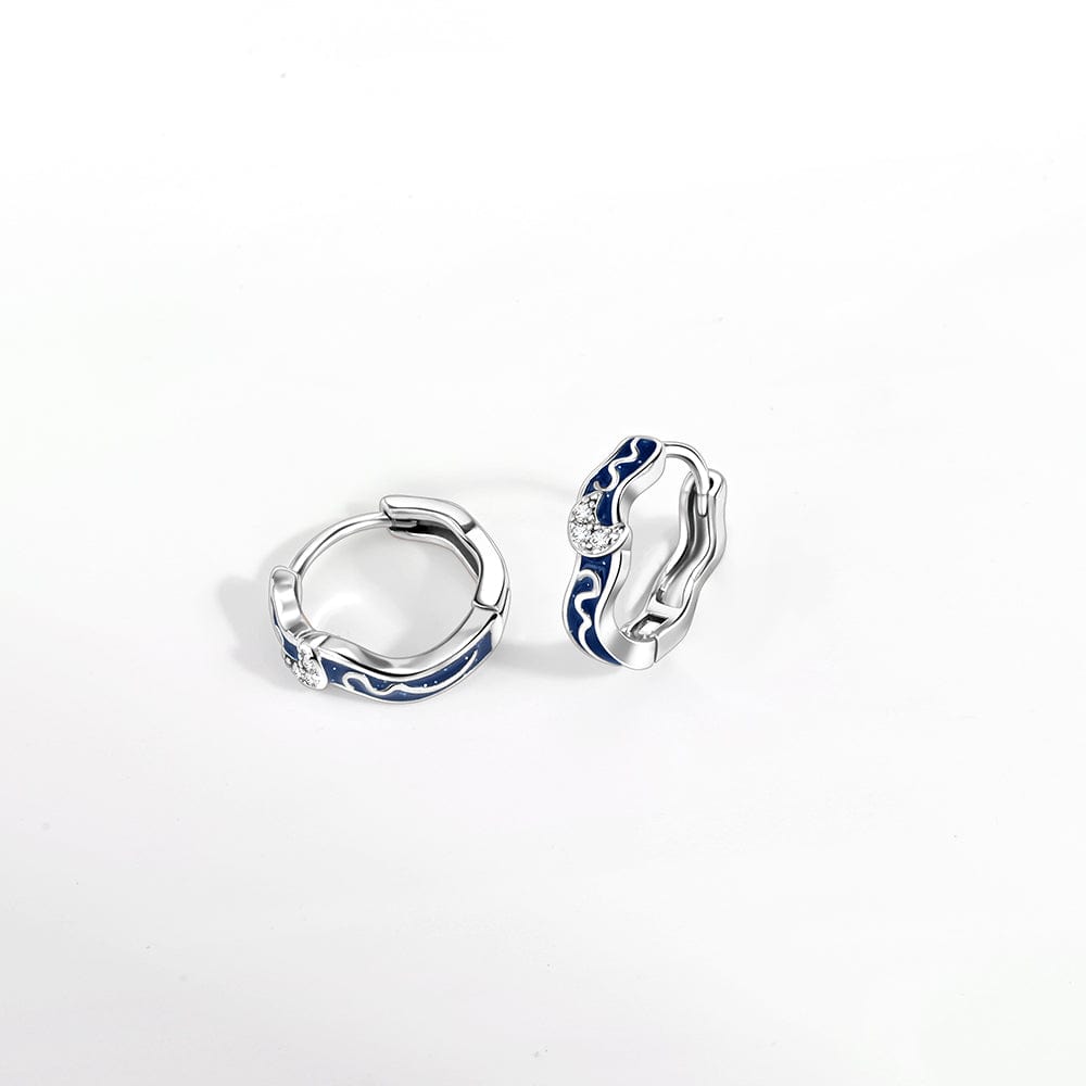 Liora Atelier Star & Moon Huggie Earrings with Enamel