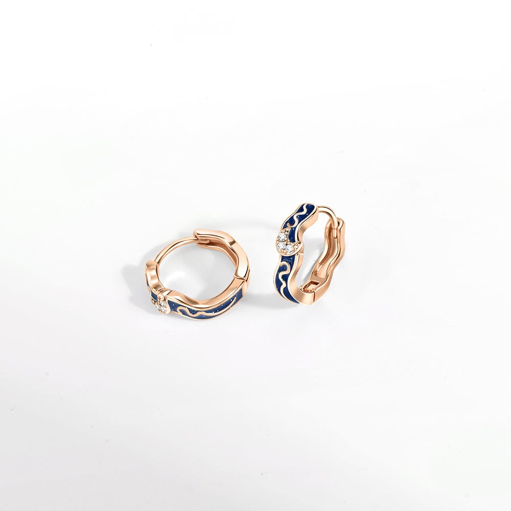Liora Atelier Star & Moon Huggie Earrings with Enamel