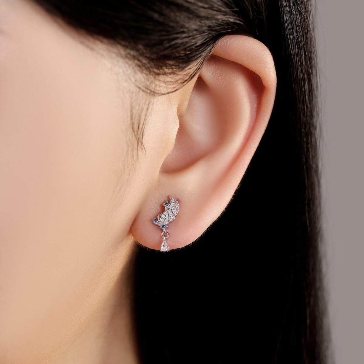 Liora Atelier Starlit Crescent Drop Earrings