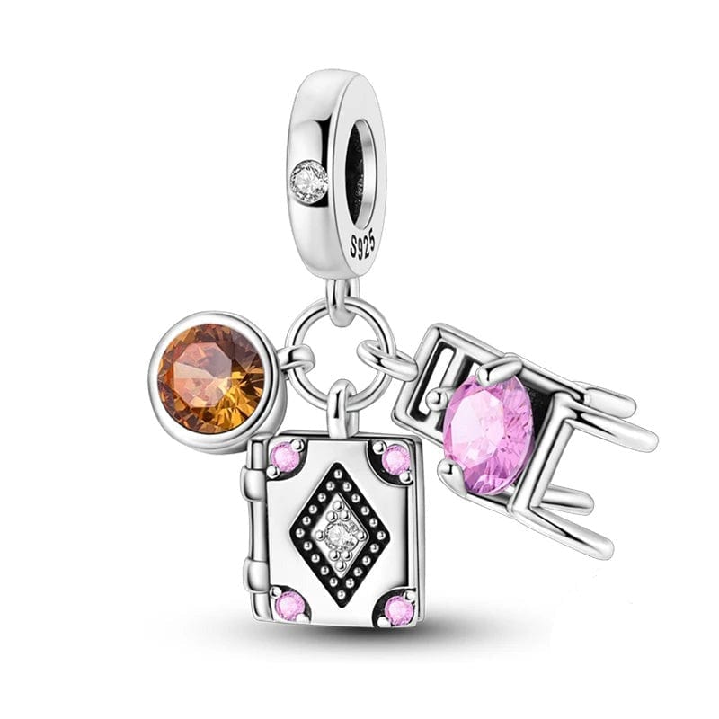 Liora Atelier Storybook Charm with Sparkling Chair and Gemstones