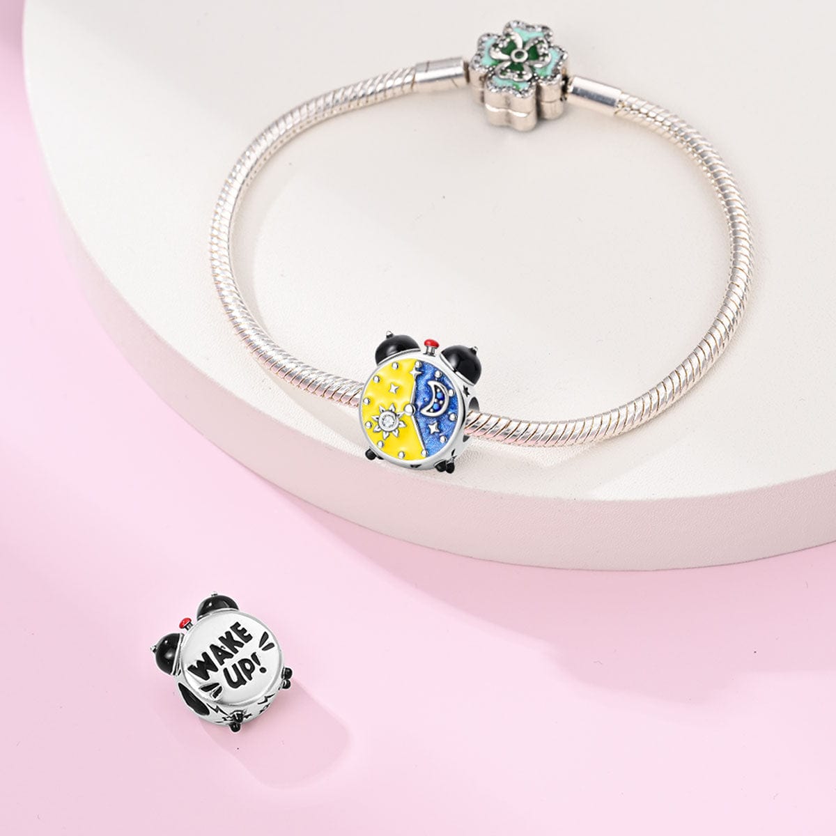 Liora Atelier Sun & Moon Dual Time Alarm Clock Charm