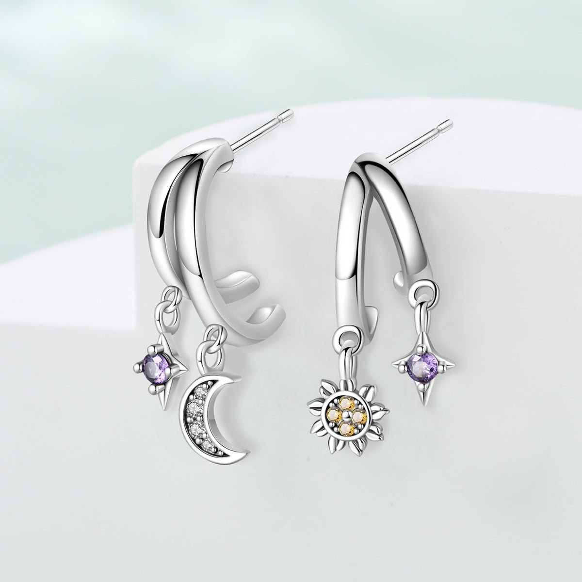 Liora Atelier Sun & Moon Hoop Earrings