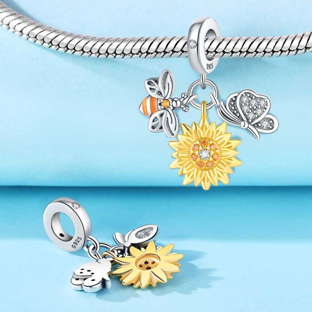 Liora Atelier Sunflower, Bee & Butterfly Charm