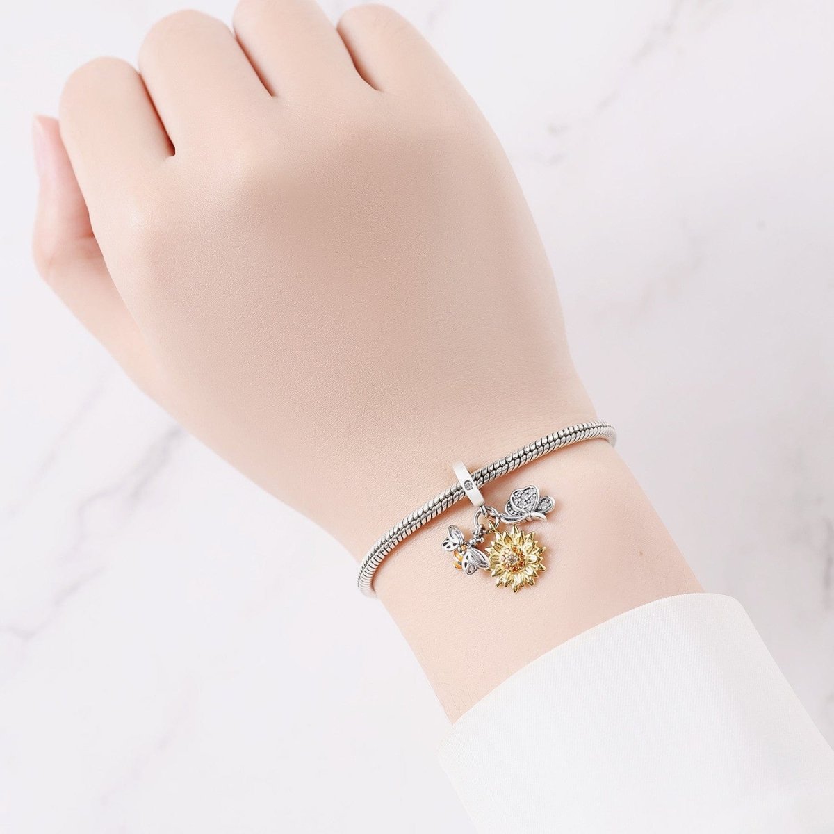 Liora Atelier Sunflower, Bee & Butterfly Charm