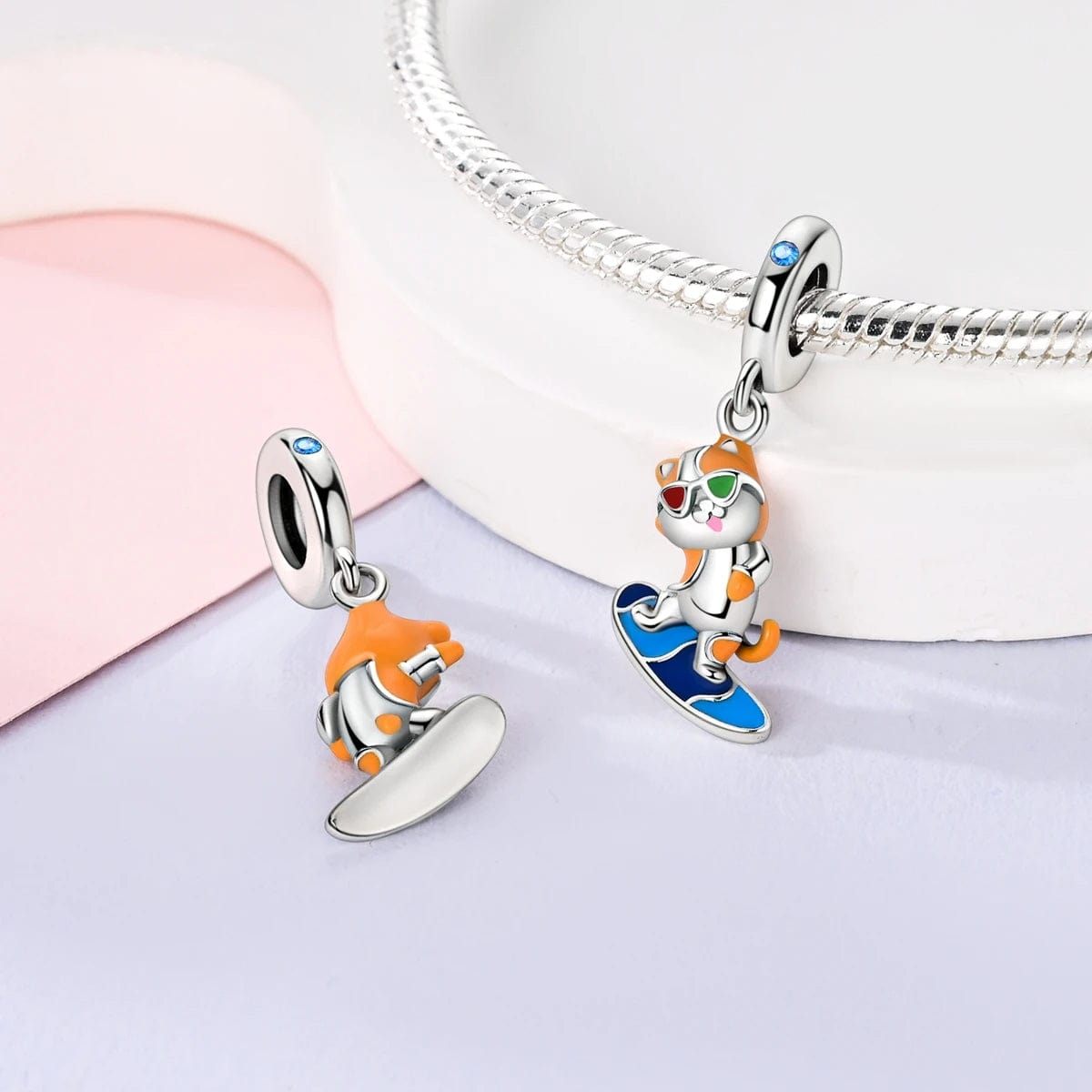 Liora Atelier Surfer Cat Summer Dangle Charm