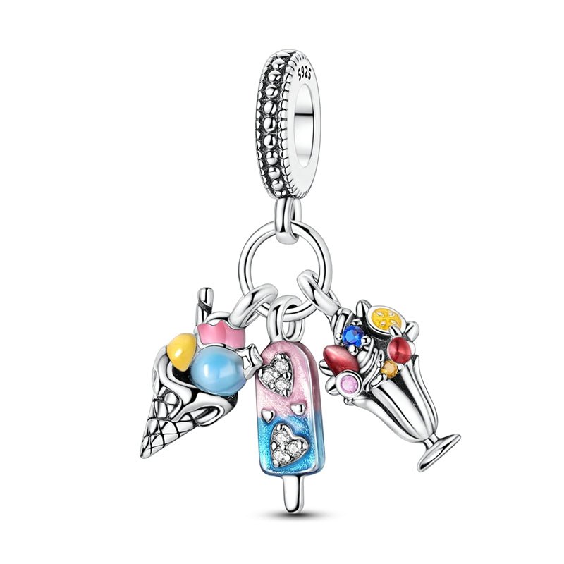 Liora Atelier Sweet Treats Ice Cream, Popsicle & Milkshake Dangle Charm