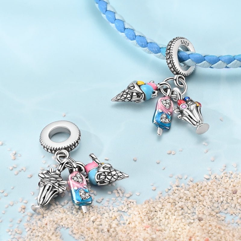 Liora Atelier Sweet Treats Ice Cream, Popsicle & Milkshake Dangle Charm