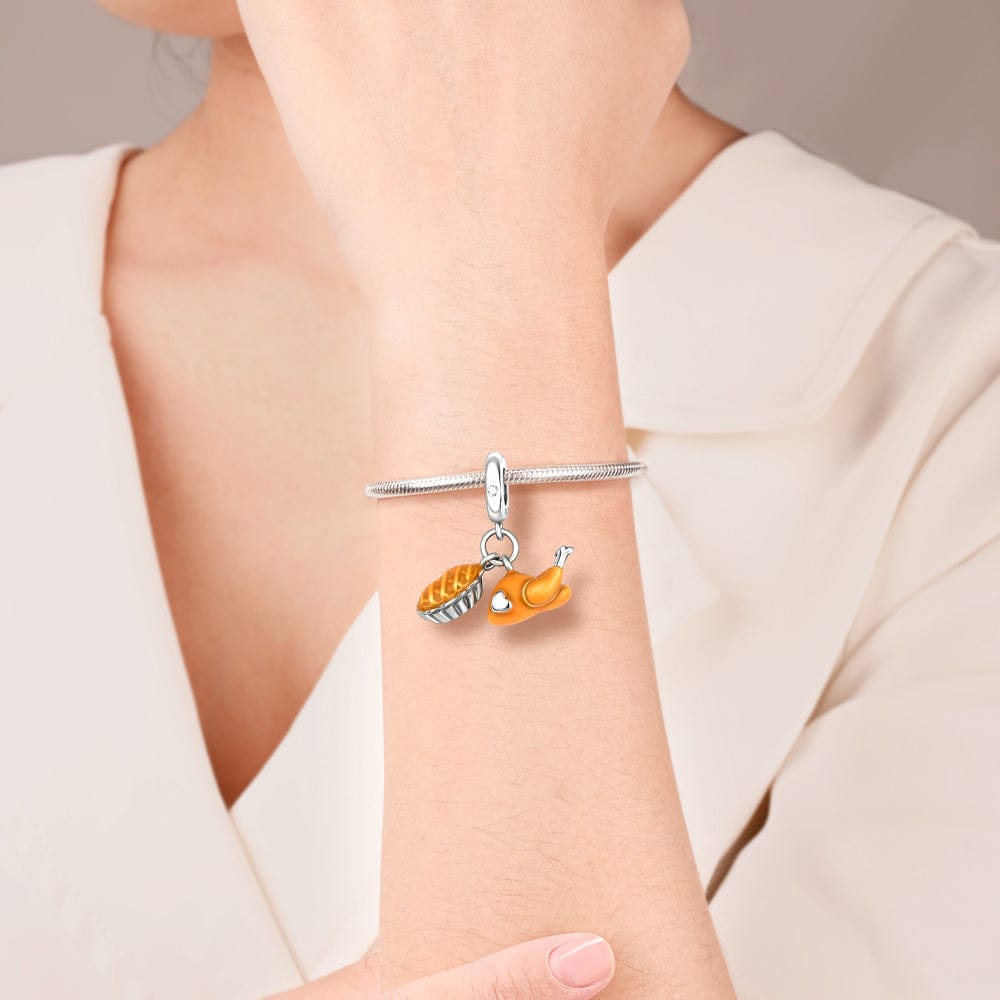 Liora Atelier Thanksgiving Feast – Roasted Turkey and Pie Dangle Charm
