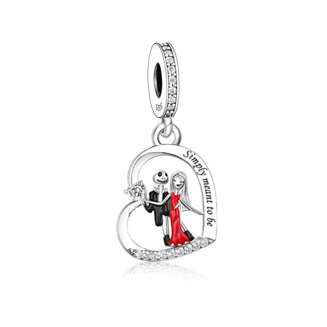 Liora Atelier The Nightmare Before Christmas Couple Heart Charm