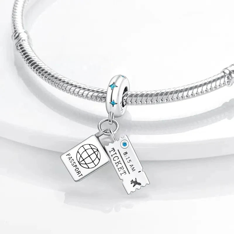 Liora Atelier Travel Passport and Ticket Dangle Charm