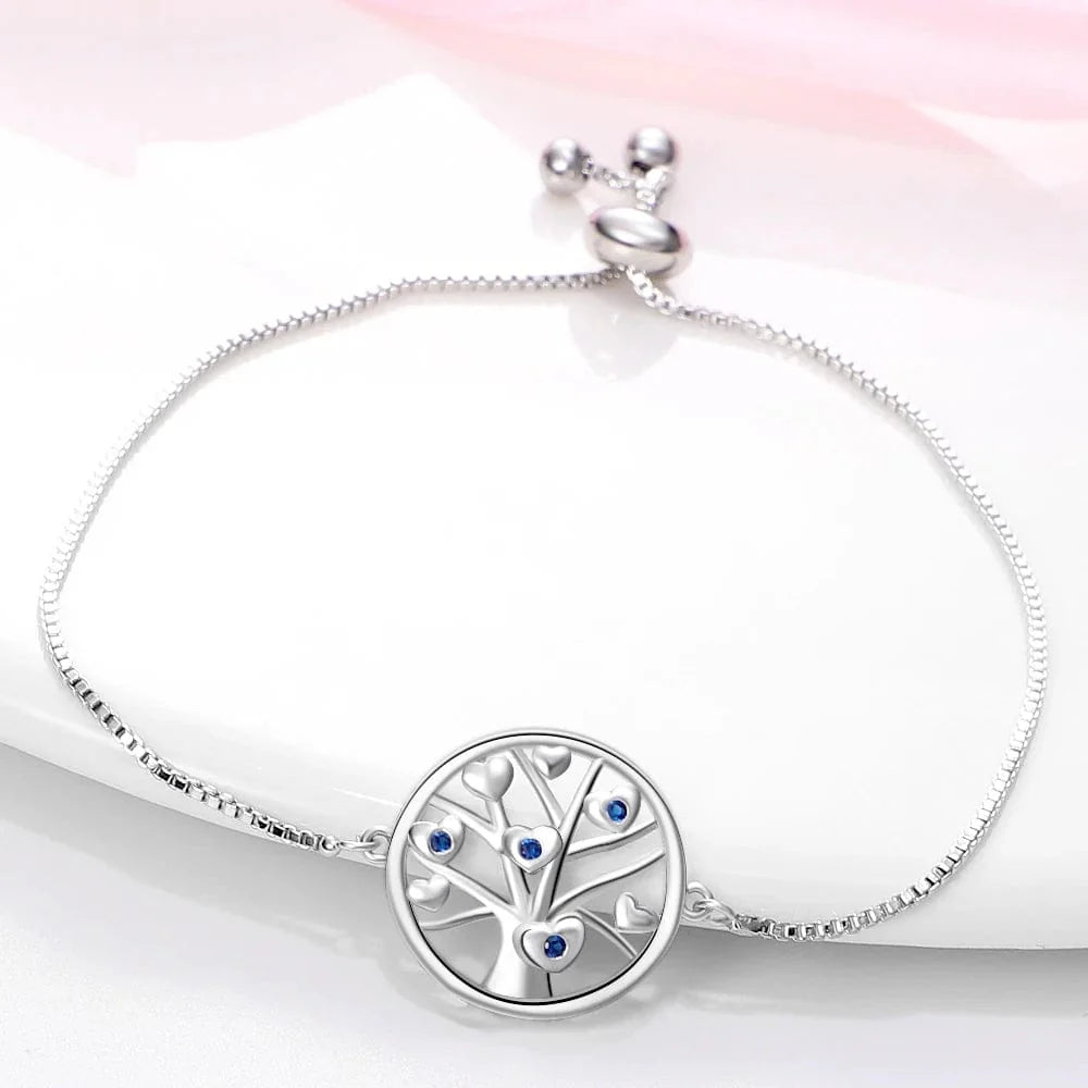 Liora Atelier Tree of Life Bracelet with Blue Gemstone Accents