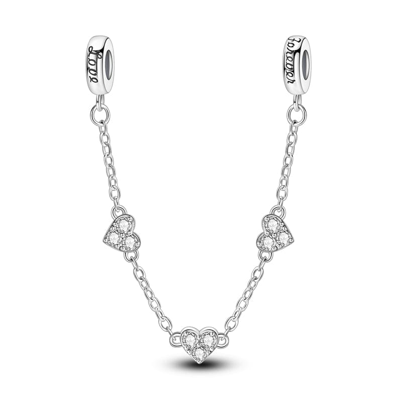 Liora Atelier Triple Heart Sterling Silver Safety Chain