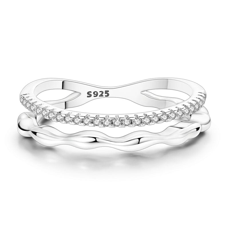 Liora Atelier Twisted Flow Sparkling Sterling Silver Band