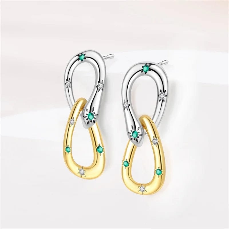 Liora Atelier Two - Tone Linked Hoop Earrings