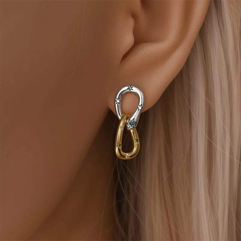 Liora Atelier Two - Tone Linked Hoop Earrings