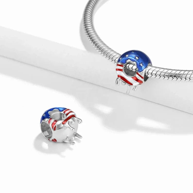 Liora Atelier USA Flag Dripping Donut Charm