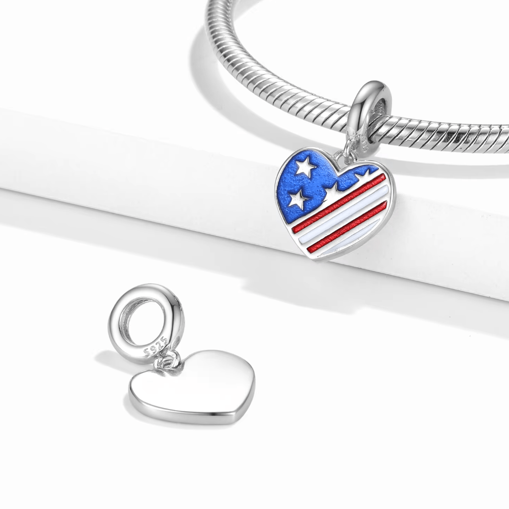 Liora Atelier USA Heart Flag Dangle Charm
