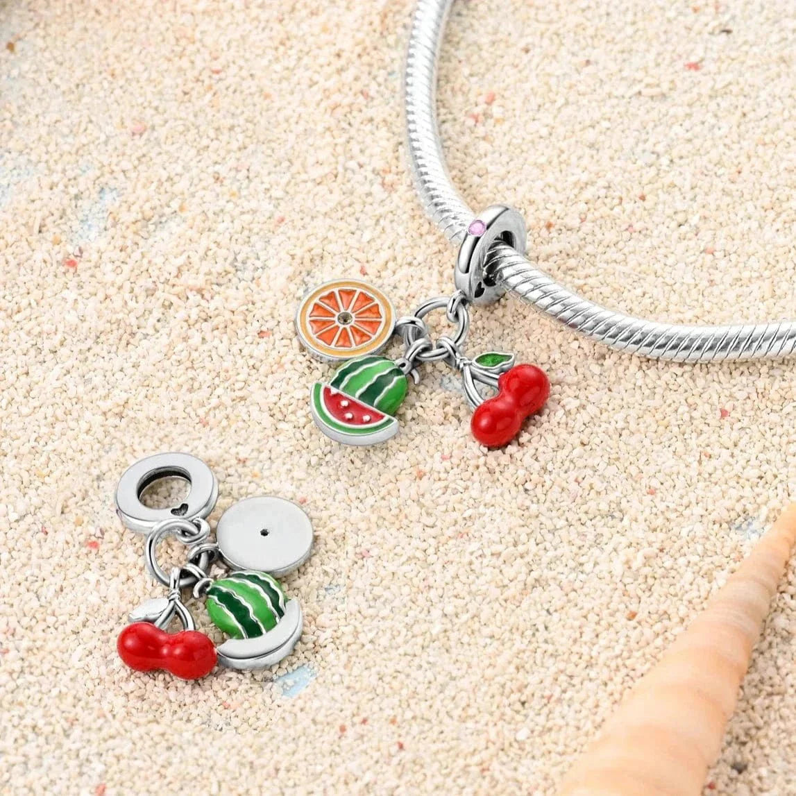 Liora Atelier Watermelon Cherries Orange Nectarine Fruit Charm