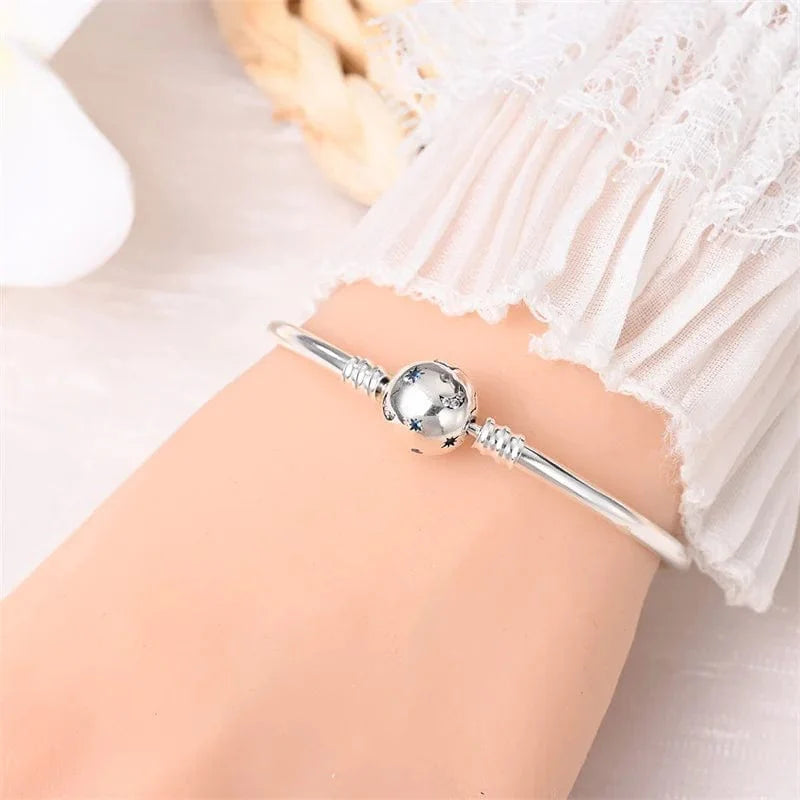 Liora Atelier We Belong Together Engraved Bangle with Star Accents
