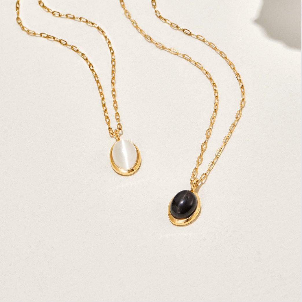 Weißes Opal-Halsband