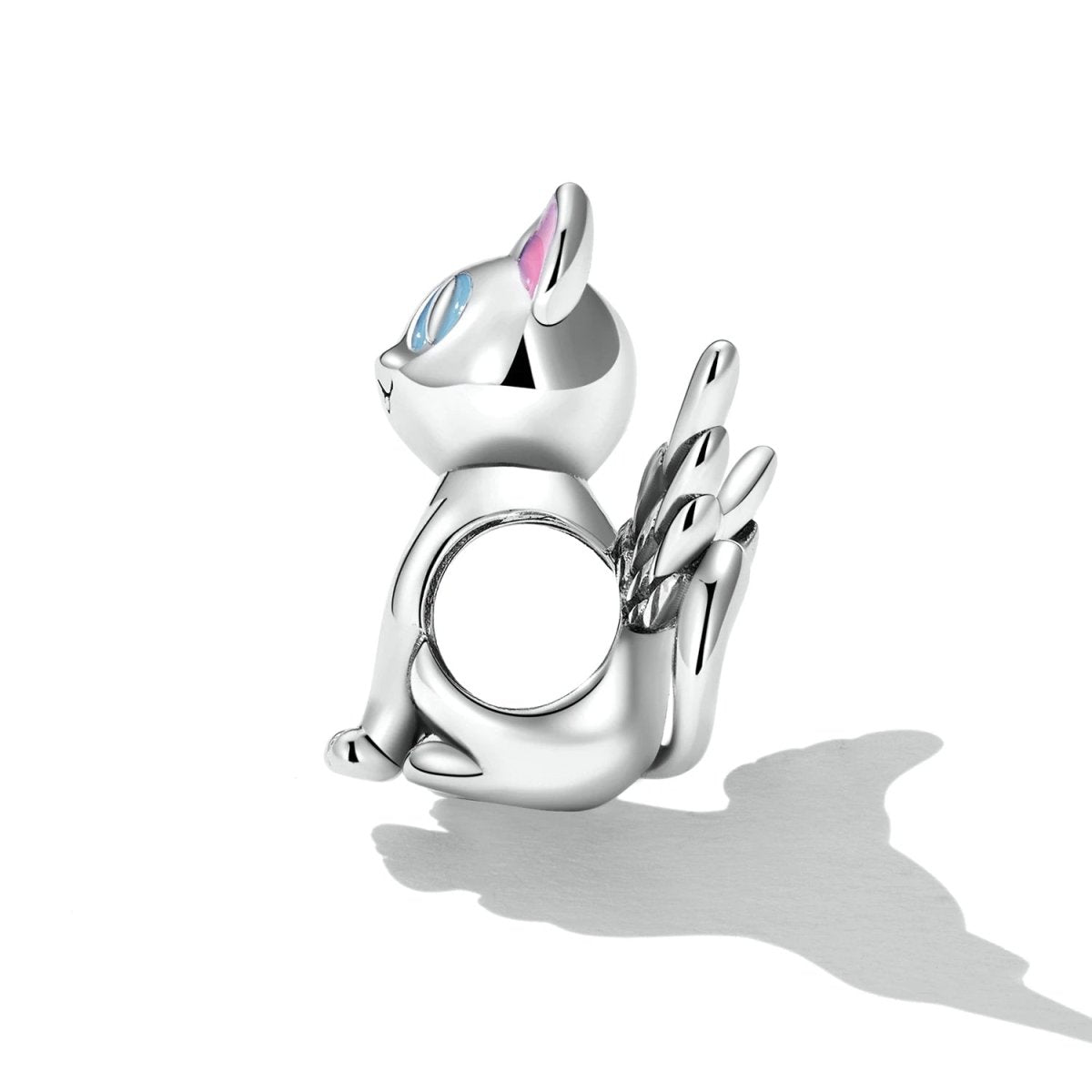 Liora Atelier Winged Cat with Colorful Eyes Charm