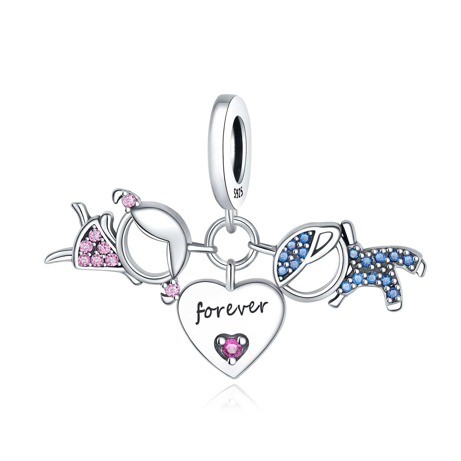Liora Atelier Women & Men Forever Heart Triple Dangle Charm