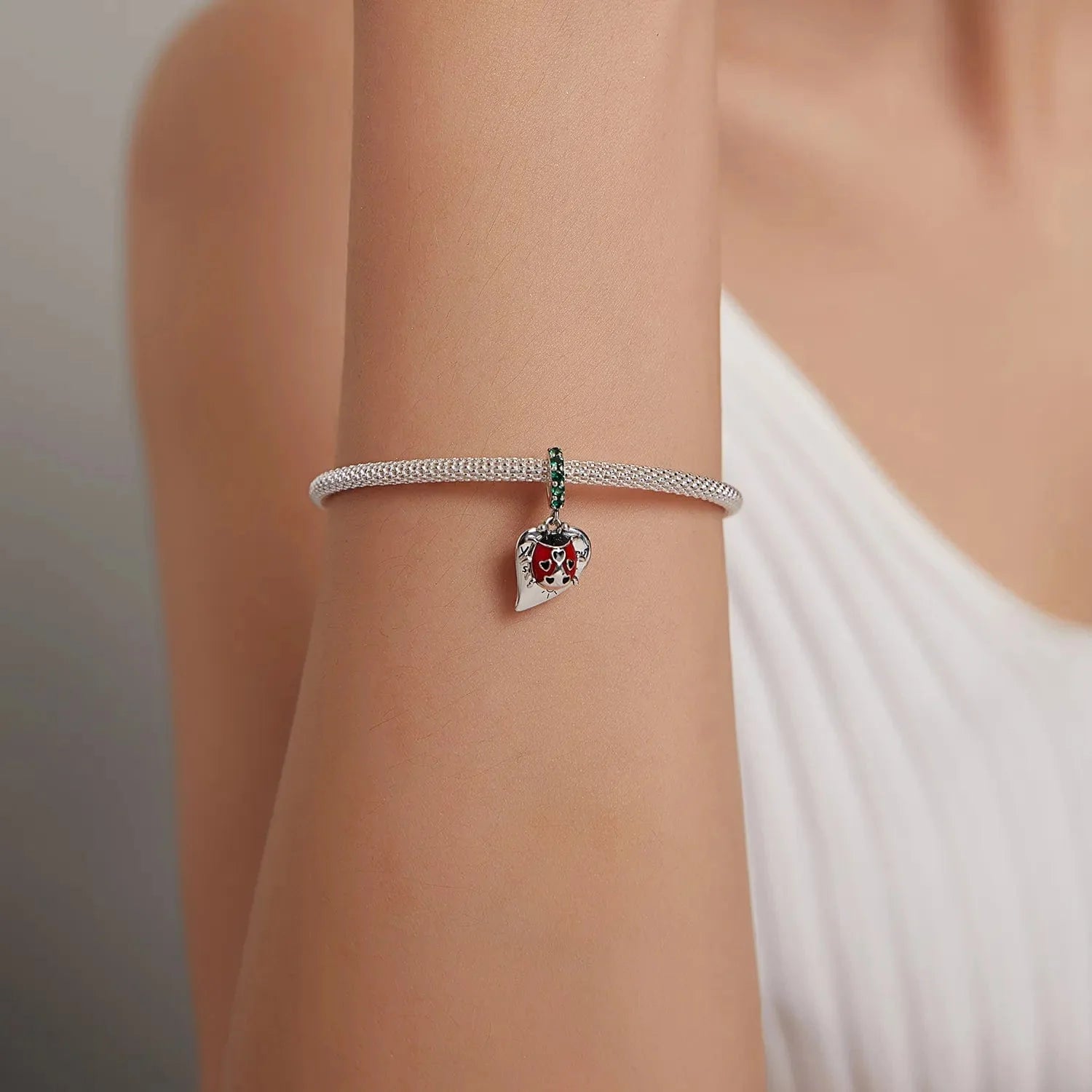 Liora Atelier You Are My Sunshine Ladybug and Leaf Dangle Charm