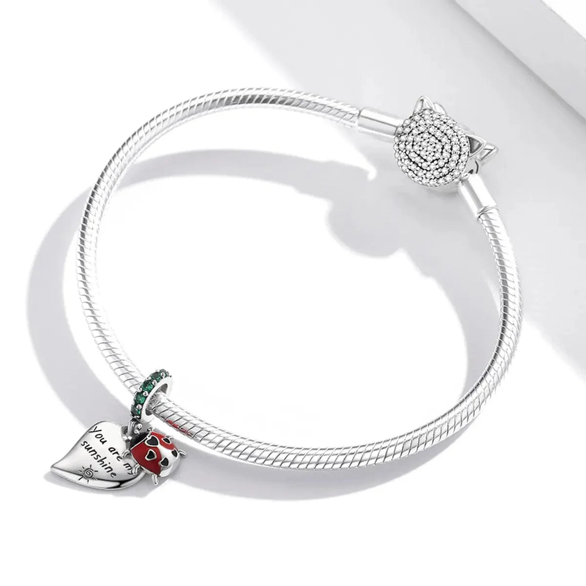 Liora Atelier You Are My Sunshine Ladybug and Leaf Dangle Charm