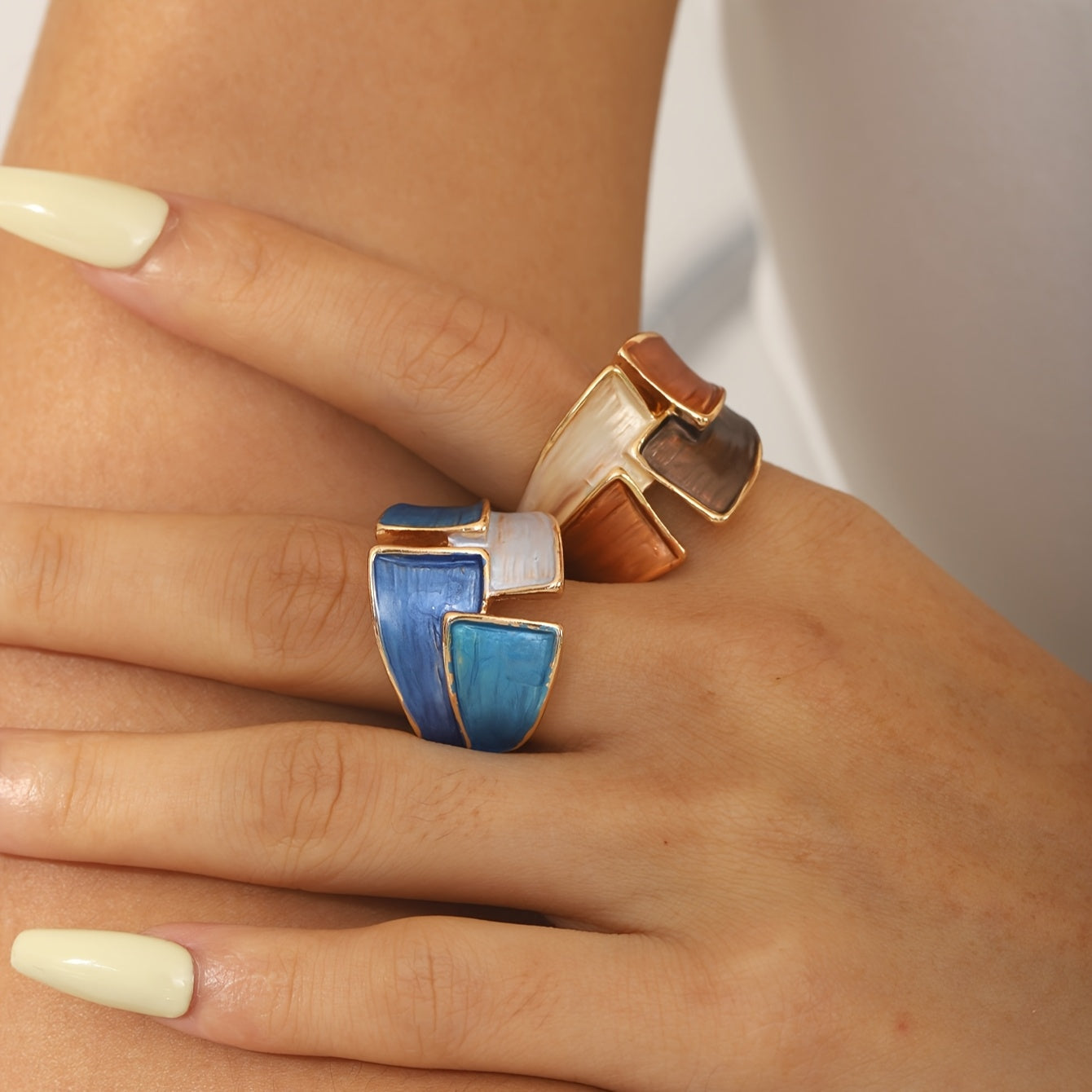 Vintage handgemalter Ring